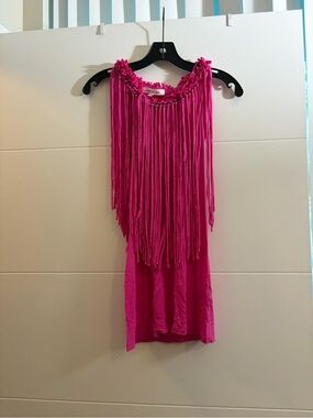 Robbi & Nikki by Robert Rodriguez Hot Pink Fringe Tunic
